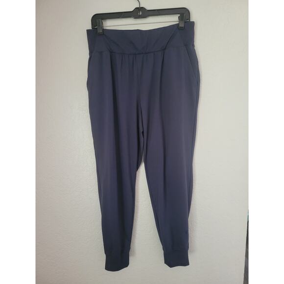L.L. Bean Women's VentureSoft Knit Relaxed Joggers Women's Size Medium Navy Blue - Picture 2 of 12
